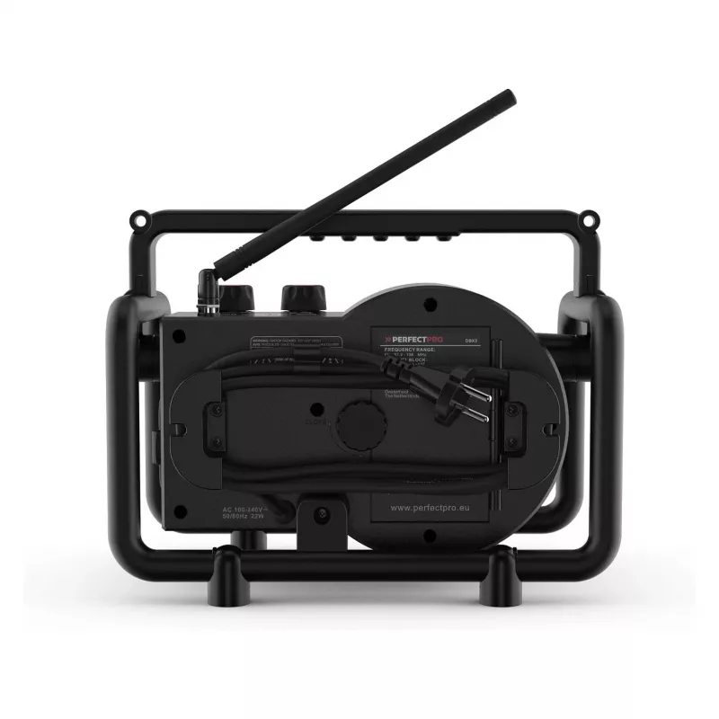Perfectpro DABBOX bouwradio DAB+ FM AUX Bluetooth schokbestendig