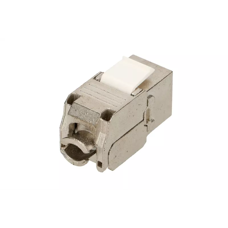 Extralink keystone CAT6A STP RJ45 haakse metalen keystone-module, enkelvoudige poort