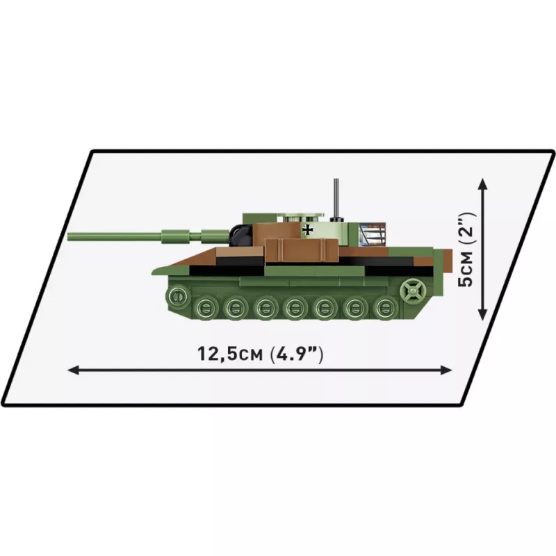 Bouwset Cobi Leopard I tankmodel — 147 onderdelen, vanaf 6 jaar, bruin/groen