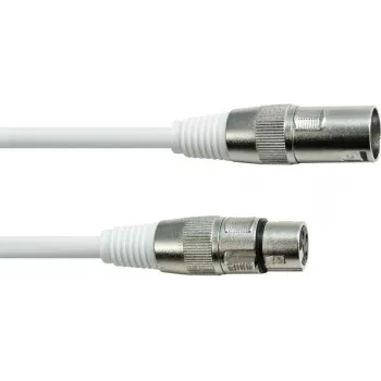DMX-kabel EUROLITE XLR 3-polig 5 m wit