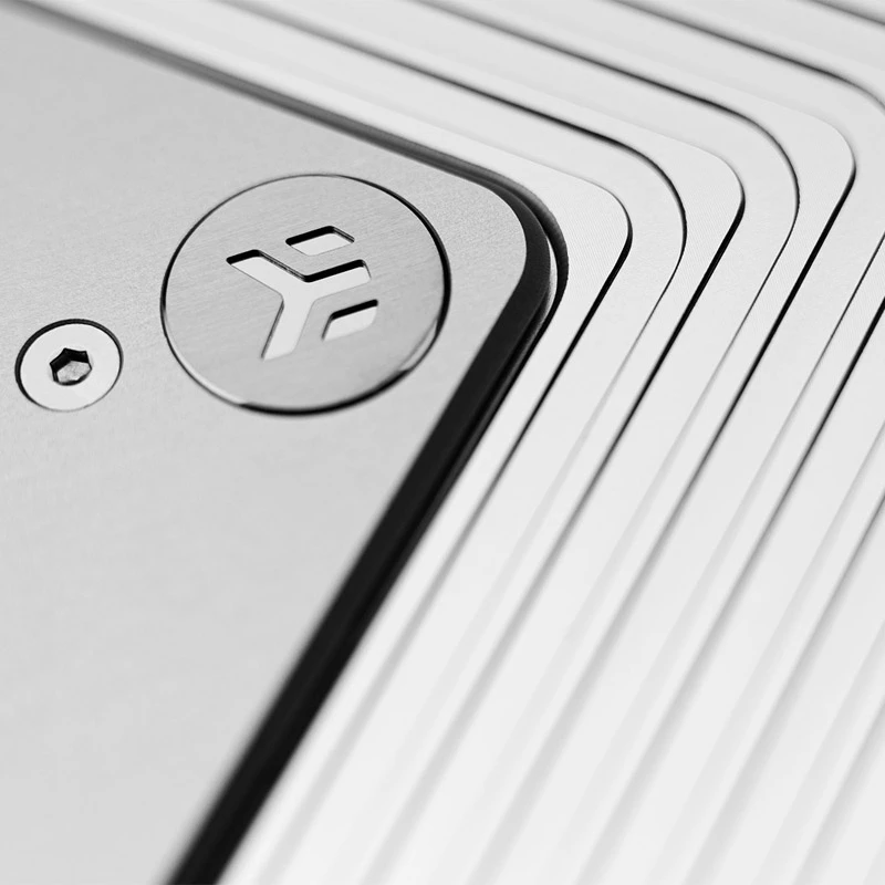 Backplate EK Water Blocks zilver 1 stuk — accessoire voor computerkoelsysteem