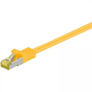Wentronic Goobay Cat.7 ruwkabel patchkabel, S/FTP (PiMF), geel, 1,5 m – LSZH halogeenvrij, koper, RJ45-stekker (91593)