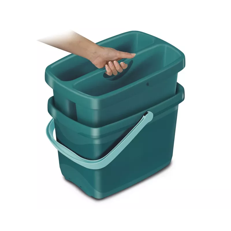 Leifheit Combi Box 1052001 emmer met geïntegreerde pers en ergonomische greep