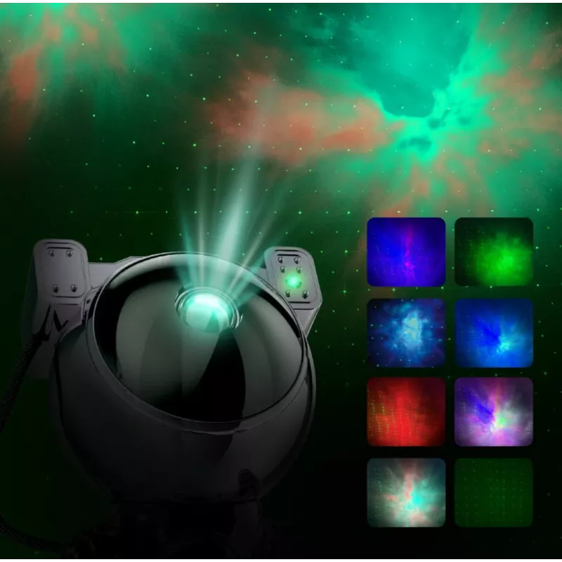 Hawk HW-STAR02 astronaut star projector met klok Ghrome Edition