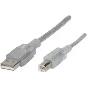 Renkforce RF-4538148 USB-kabel 3 m USB 2.0 USB A USB B transparant (RF-4538148)
