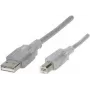Renkforce RF-4538148 USB-kabel 3 m USB 2.0 USB A USB B transparant (RF-4538148)