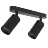 Maclean MCE452 B wand- en plafondspot, verstelbaar, aluminium, 2xGU10, mat zwart