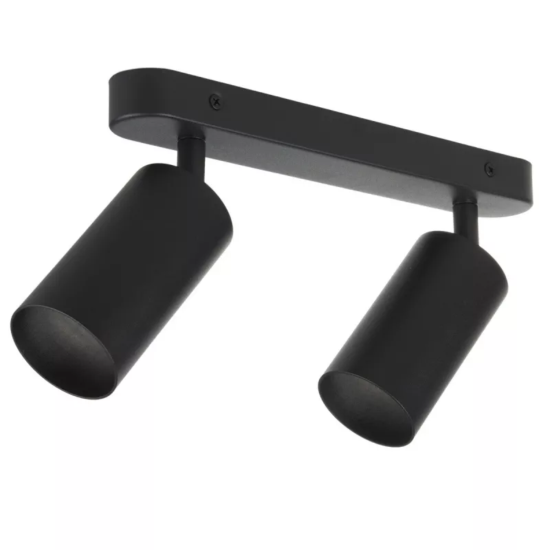 Maclean MCE452 B wand- en plafondspot, verstelbaar, aluminium, 2xGU10, mat zwart