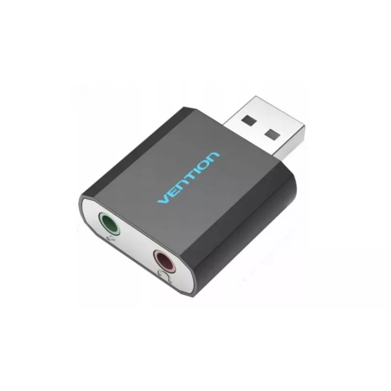 Vention USB externe geluidskaart zwart metaal Type