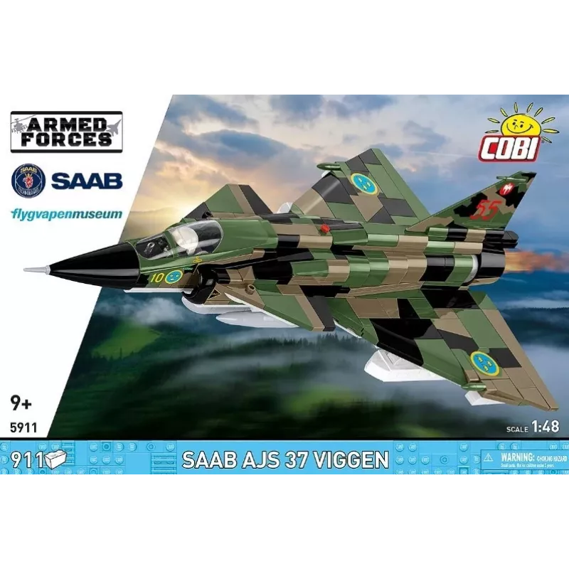 Constructieset Cobi Blocks Saab AJS 3 Viggen 911-delig modelbouwset, 911 onderdelen