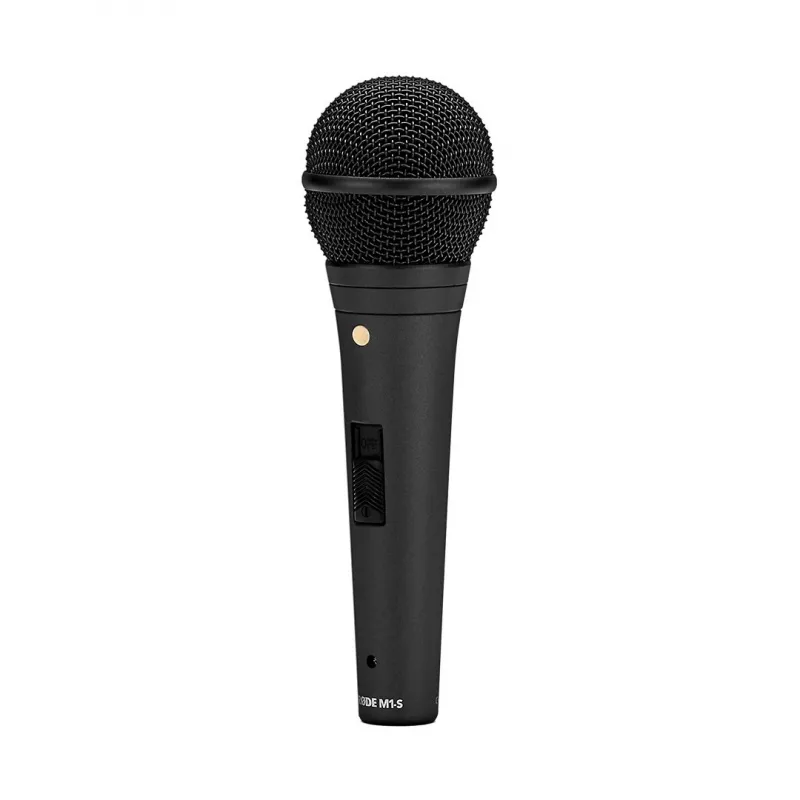 Dynamische podiummicrofoon RODE M1-S — 75–18000 Hz, -56 dB gevoeligheid, 320 Ω uitgang, 187 mm, 360 g, zwart