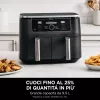 Ninja AF400EU heteluchtfriteuse dubbel 9,5 L standalone 2470 W heteluchtfriteuse zwart