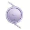 Baseus Free2Pull - 20 W USB-C naar Lightning uitschuifbare kabel, 1 m (paars)
