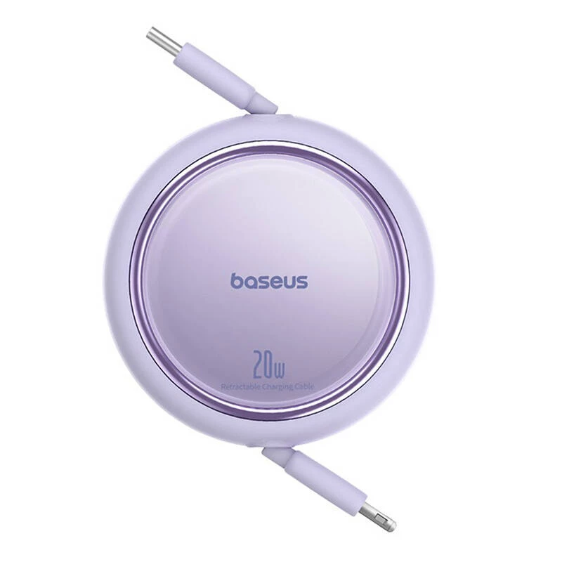 Baseus Free2Pull - 20 W USB-C naar Lightning uitschuifbare kabel, 1 m (paars)