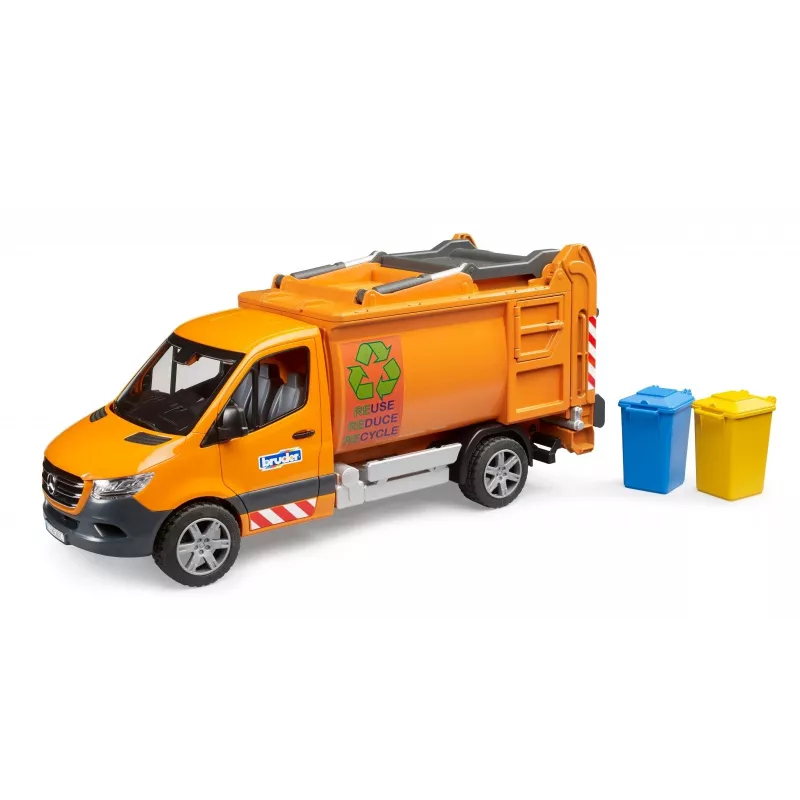 BRUDER modelvoertuig MB Sprinter vuilniswagen BR-02682, schaalgetrouwe speelgoedreplica