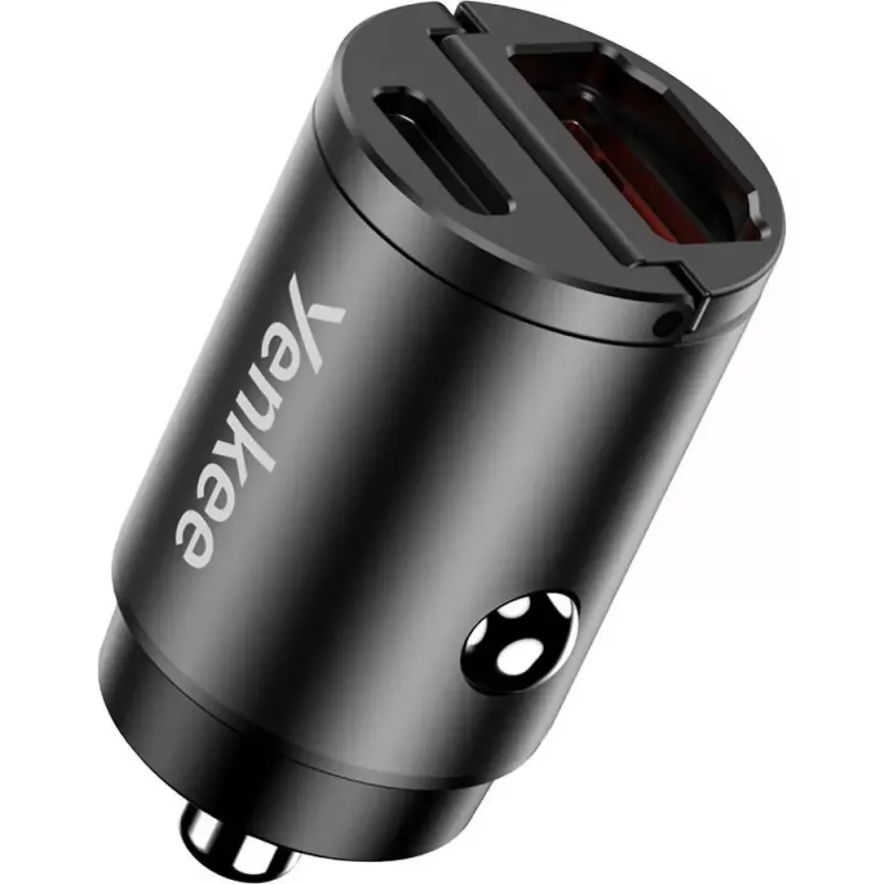 Autolader YENKEE CAR 02 Power Delivery 30W met USB-A- en USB-C-aansluitingen