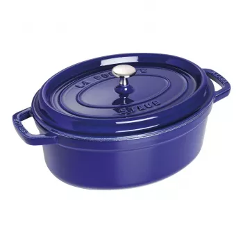 Gietijzeren cocotte Staub 4,25 L, 29 cm, blauw