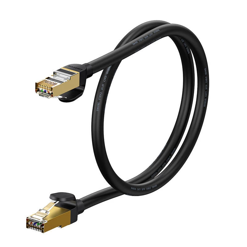 Baseus Ethernet RJ45, 10Gbps, 1m netwerkkabel (zwart)