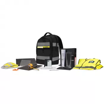DICOTA Hi-Vis V2 Backpack rugzak zwart 320x220x455mm PET TPU