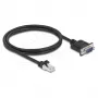DeLOCK 64351 CAN-bus-kabel RJ45-stekker naar D-Sub 9-pins stekker, Cat.5e STP, 1 m, zwart