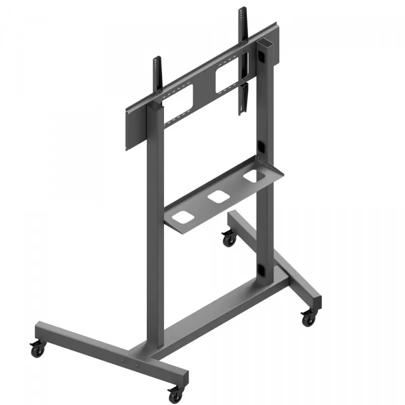 Monitorwagen EDBAK TR19 voor beeldschermen tot 130 kg, blad 1000×600 mm
