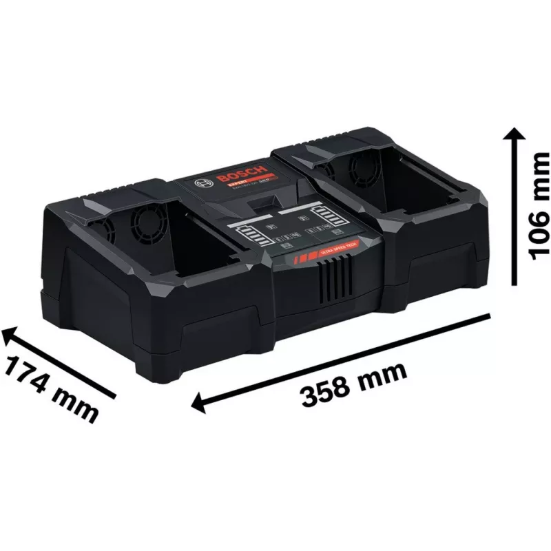 Acculader Bosch EXPERT EXAL18V2-320 18V 2A voor Bosch 18V accu's