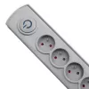 Overspanningsbeveiliging Qoltec 50272 grijs 5 AC-stopcontacten 230V 3m