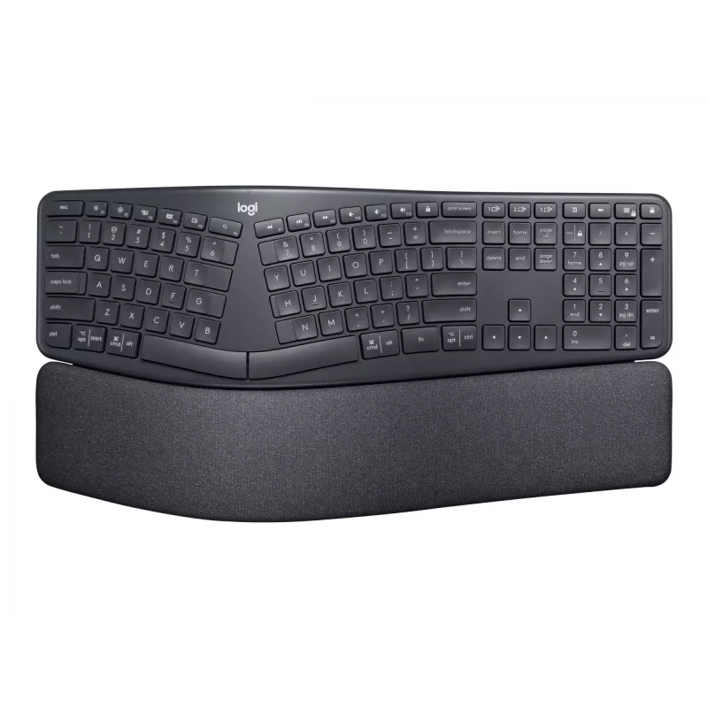Logitech ERGO K860 - toetsenbord - draadloos - 2,4 GHz, Bluetooth 5.0 - QWERTY - Spaans - grafiet