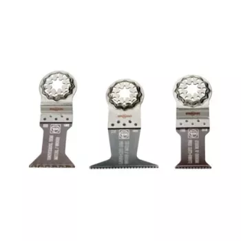 FEIN E-Cut Combo Starlock WOOD & METAL zaagbladen-set 35222967100, 3 inlegzaagbladen (Long-Life 50 x 35 mm en 50 x 65 mm, Universal 55 x 44 mm), Starlock-opname