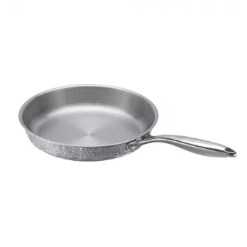 Allround pan RESTO Crater rond van roestvrij staal 24 cm