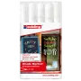 Krijtmarker Edding 4095/5S, set met 5 witte markers, 2–3 mm ronde punt