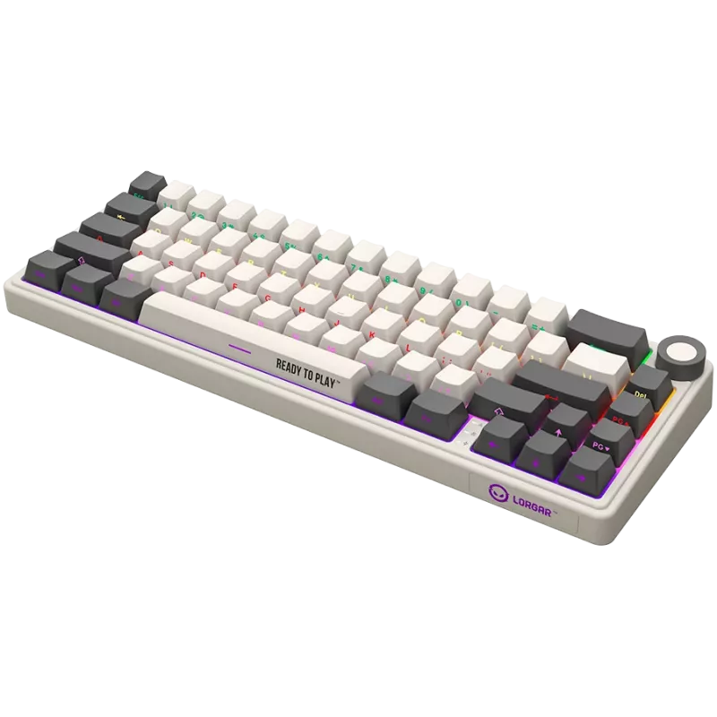 Draadloos mechanisch gaming-toetsenbord LORGAR KBP70MW 65%-layout beige