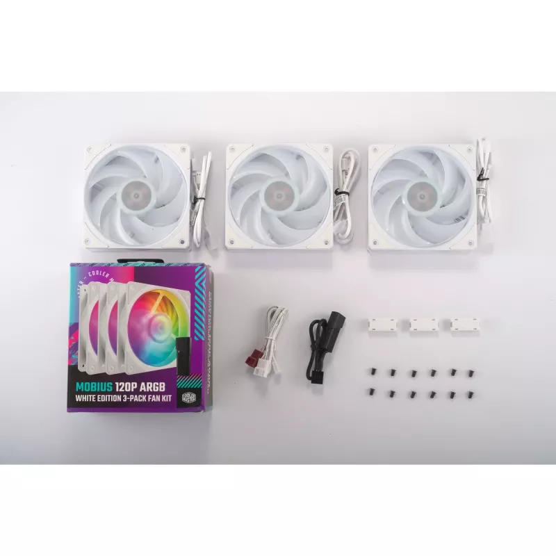 COOLER MASTER Mobius 120P ARGB 120mm wit 3-pack