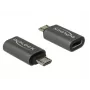 DeLOCK - USB-adapter - USB-C (W) naar Micro-USB Type B (M) - USB 3.1 Gen 1 - 2,8 cm - Antraciet (65927)