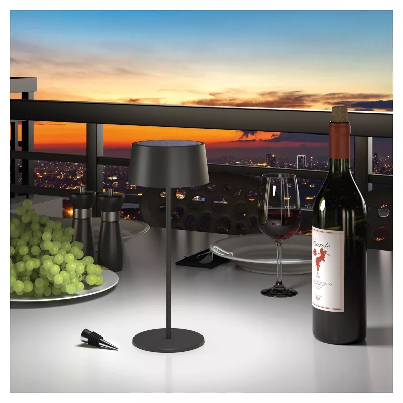 LED-tafellamp RealPower TableLight 300 4W zwart solar