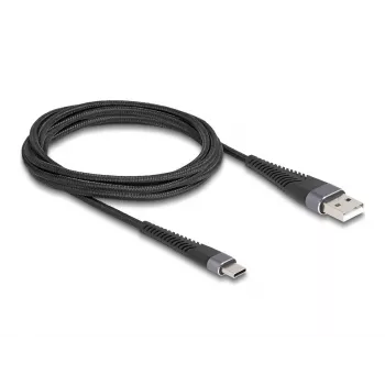 DELOCK USB-kabel USB 2.0 2 m USB A USB C zwart 81122