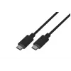 USB 2.0 USB-C-naar-USB-C-kabel LANBERG CA-CMCM-10CU-0010-BK 1 m, zwart, 480 Mbit/s, vergulde contacten