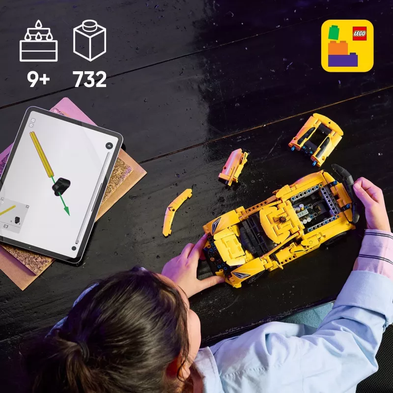 LEGO Technic Corvette Stingray 42205 2-in-1 cabriolet- en coupémodel, 732 onderdelen, 80×270×140 mm