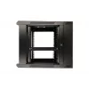 Extralink Rackmount-behuizing 6U 600x600 AZH zwart wandgemonteerd, kantelbaar