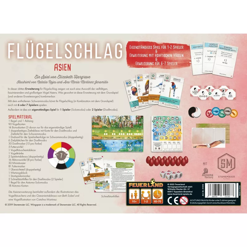 Wingspan: Azië-uitbreiding, bordspel-uitbreiding