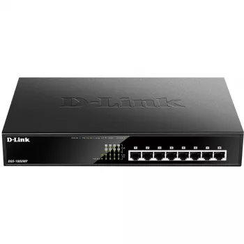 Unmanaged switch D-Link DGS-1008MP 8-poorts desktop Gigabit Max PoE-switch