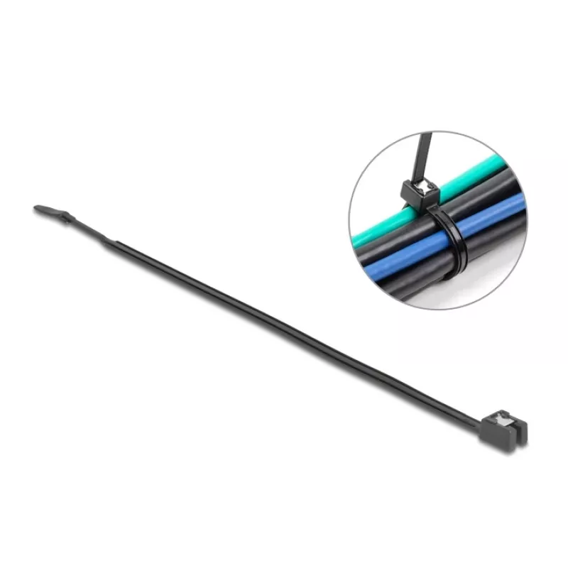 Kabelbinder DeLOCK 200x4,8 mm 50 stuks zwart