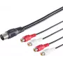 ShiverPeaks diodenstekker 10231 5-polig naar 4 cinch kabeladapter, 0,20 m