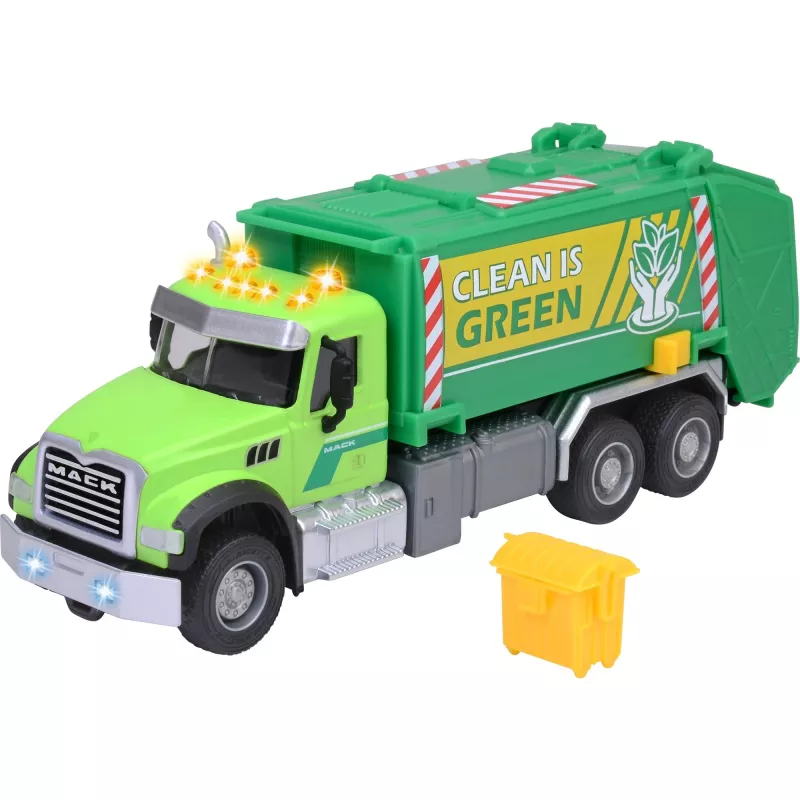 Speelgoedauto Majorette Mack Granite vuilniswagen model 213743007, diecast modelauto