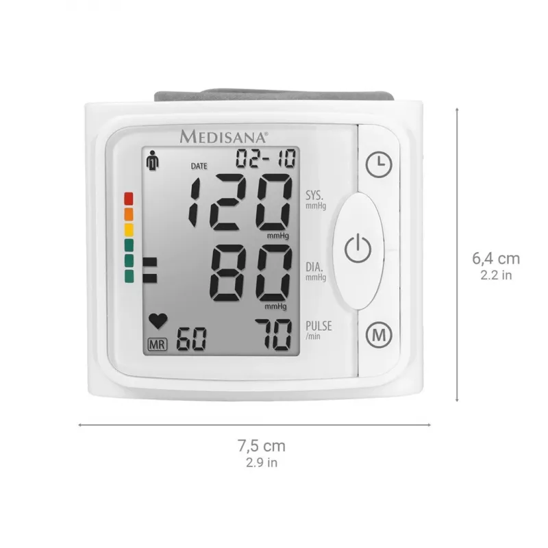 Medisana BW 320 polsbloeddrukmeter - automatisch, 2 gebruikers, 120 geheugenplaatsen