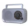 Draagbare Eltra HANIA grijs FM/AM-radio, compact ontwerp, batterijgevoed