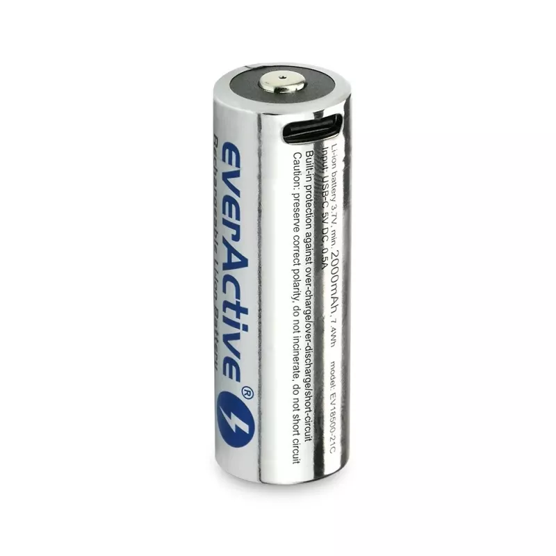 Batterij batterijcel 18500 3,7V Li-ion 2100MAH met USB-C