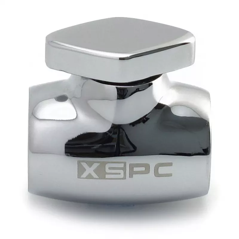 Kogelkraan XSPC G1/4 messing zilver-chroom voor vloeistofkoelsystemen