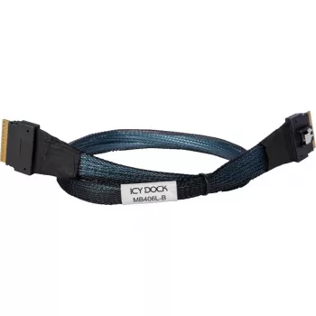 ICY DOCK - MB4026L-B - SlimSAS 4i SFF-8654 naar OCuLink 4i SFF-8611 kabel – 0,5 m