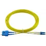 Compatibele Cisco CAB-SMF-LC-SC-2 BlueOptics duplex glasvezel patchkabel, LC-UPC/SC-UPC beige, 2 meter, singlemode, E9/125µm G.657.A1, ingangsdemping: unt